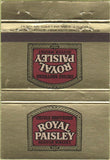 Matchbook Cover - Royal Paisley Scotch Whiskey Chivas Brothers 40 Strike