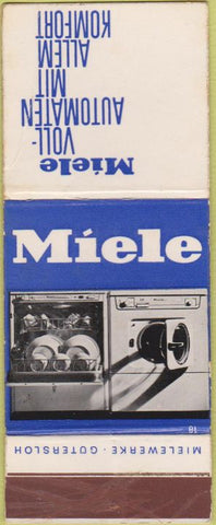 Matchbook Cover - Miele Dishwashers Clothes Washer WORN Germany
