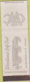 Matchbook Cover - Woodland Golf Club Auburndale MA WEAR