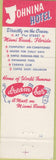 Matchbook Cover - Johnina Hotel Miami Beach FL