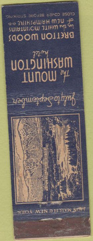 Matchbook Cover - Mount Washington Hotel Bretton Woods NH