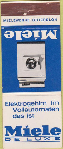 Matchbook Cover - Miele Deluxe Clothes Washing Machine Germany