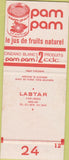 Matchbook Cover - Hotel Du Lion D'Or Salbris France Cinzano Blanc liquor