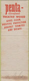 Matchbook Cover - Pena Protected Wood Midland MI SAMPLE