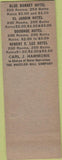 Matchbook Cover - Hotels San Antonio TX Brownsville Port Arthur SAMPLE