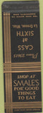 Matchbook Cover - Smale's Restaurant grocery? La Crosse WI WEAR SAMPLE