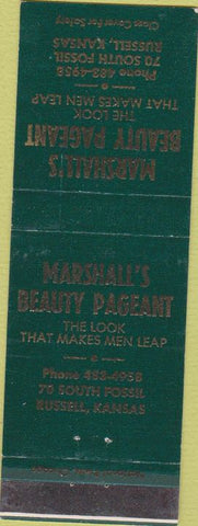 Matchbook Cover - Marshall's Beauty Pageant Russell KS