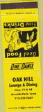 Matchbook Cover - Oak Hill Lounge Arnolds Park IA