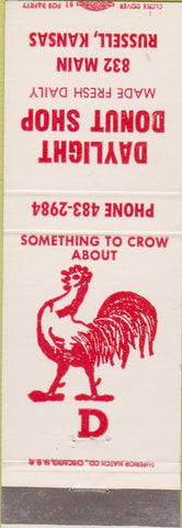Matchbook Cover - Daylight Donut Shop Russell KS