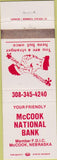 Matchbook Cover - McCook National Bank McCook NE