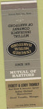 Matchbook Cover - Mutual Hartford Insurance Indian Orchard MA