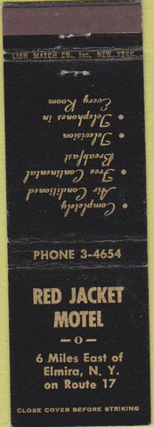 Matchbook Cover - Red Jacket Motel Elmira NY