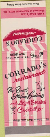 Matchbook Cover - Corrado's Restaurant Arlington Heights IL