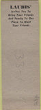 Matchbook Cover - Laubis' Restaurant Kenton OH