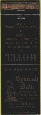 Matchbook Cover - Spanish Main Fort Myers FL  Motel WEAR