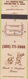 Matchbook Cover - Gus' Steak Seafood Oakland Park FL