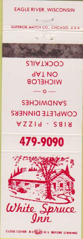 Matchbook Cover - White Spruce Inn Michelob Beer Eagle River WI WEAR