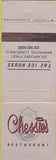 Matchbook Cover - Chessie's Restaurant Barrington IL