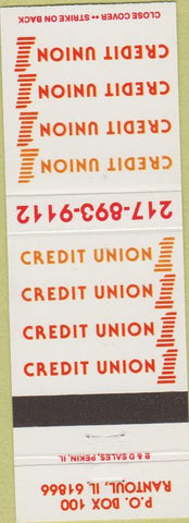 Matchbook Cover - Credit Union Rantoul IL