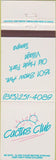 Matchbook Cover - Cactus Club Tampa FL