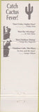 Matchbook Cover - Cactus Club Tampa FL
