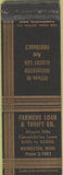 Matchbook Cover - Farmers Loan Thrift Rochester MN SAMPLE