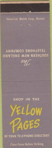 Matchbook Cover - Yellow Pages Phone Book Southern New England Phone