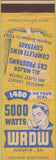 Matchbook Cover - WRDW Radio Augusta GA