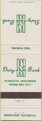 Matchbook Cover - Dairy State Bank Plymouth WI