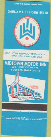 Matchbook Cover - Midtown Motor Inn Boston MA