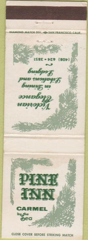 Matchbook Cover - Pine Inn Carmel by the Sea CA