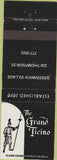 Matchbook Cover - The Grand Ticino New York City Greenwich Village