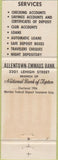 Matchbook Cover - Allentown Emmaus Bank Allentown PA
