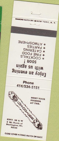 Matchbook Cover - Cottonpicker Burlington WI