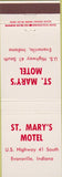 Matchbook Cover - St. Mary's Motel Evansville IN