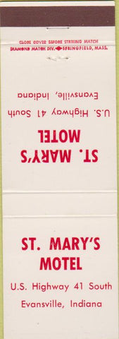 Matchbook Cover - St. Mary's Motel Evansville IN