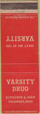 Matchbook Cover - Varsity Drug Columbus OH