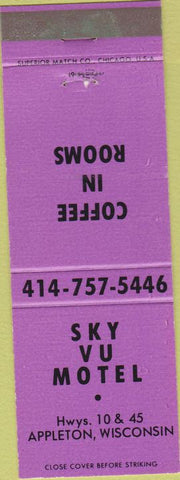Matchbook Cover - Sky Vu Motel Appleton WI