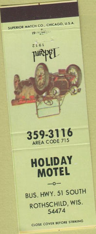 Matchbook Cover - Holiday Motel Rothschild WI