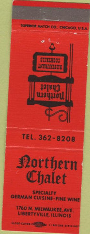 Matchbook Cover - Northern Chalet Libertyville IL