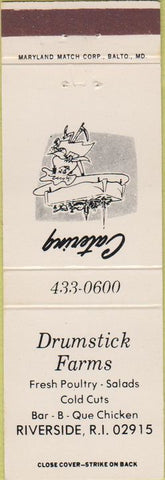 Matchbook Cover - Drumstick Farms Riverside RI QQB