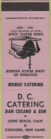 Matchbook Cover - DC Catering Concord NH Long Beach CA