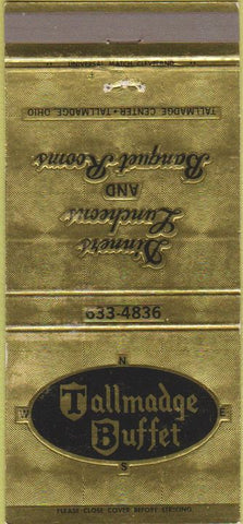 Matchbook Cover - Tallmadge Buffet OH 30 Strike