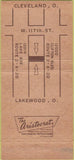 Matchbook Cover - Lakewood Manor Hotel Lakewood OH 30 Strike