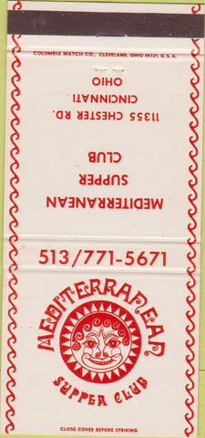 Matchbook Cover - Mediterranean Supper Club Cincinnati OH 30 Strike