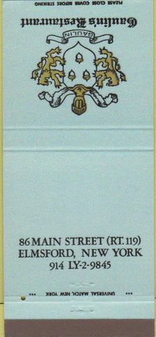 Matchbook Cover - Gaulin's Restaurant Elmsford NY 30 Strike