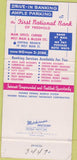 Matchbook Cover - First National Bank Freehold NJ 30 Strike