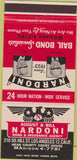 Matchbook Cover - Nardoni Bail Bonds Los Angeles CA 30 Strike