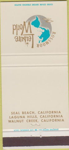 Matchbook Cover - Rossmoor Leisure World Walnut Creek Laguna Hills CA 30 Strike