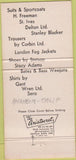Matchbook Cover - Howard Still's Men's Clothes La Habra CA 30 Strike